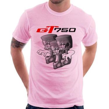 Imagem de Camiseta Moto GT 750 Pistões - Foca na Moda, Rosa bebê, G