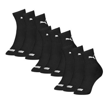 Imagem de Kit 9 Pares Meia Esportiva Masculina Sport Cano Médio Modelo Em Algodã