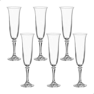 Imagem de Taça De Cristal Bohemia Para Champanhe 175 ml Branta 6 Peças - Bohemia