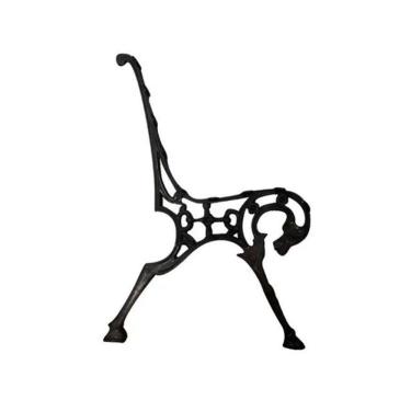 Imagem de Pé De Banco Para Praça Cavalo Em Alumínio Fundido (Par)