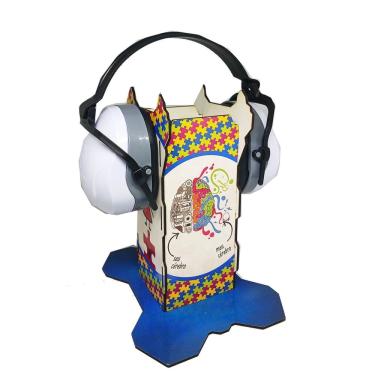 Imagem de Abafador Branco 26 Db Autistas Com Suporte Exclusivo Autismo