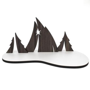 Imagem de Presépio mdf Casa Base 25 cm Rústica - Feito à Mão