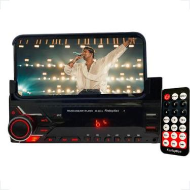 Imagem de Rádio MP3 Player 1 Din Universal Bluetooth Stand Celular USB-C Modelo 