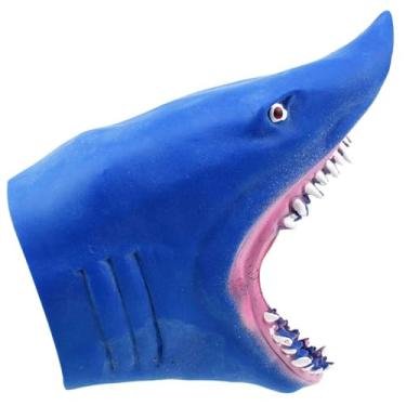 Imagem de Fantoche de tubarão realistas e assustadores fantoches de mão de animais com dentes afiados para crianças adultos fantoches de mão de animais de borracha macia para casa, jardim de infância, contar