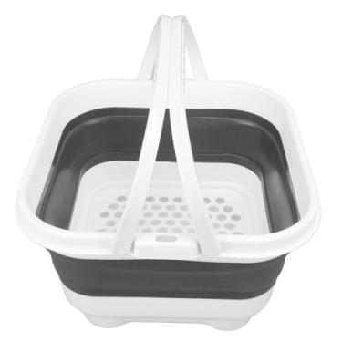 Imagem de Organizador dobrável para armazenamento de brinquedos de banho, Cesta de brinquedos de banho para bebês com secagem rápida e suporte para brinquedos de banho com base removível,