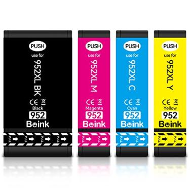 Imagem de Pacote combo de cartuchos de tinta 952XL de substituição para HP 952 XL cartuchos de tinta para HP Officejet Pro 8710 7740 8210 8720 8715 8470 7720 8730 8216 8702 8725 8700 impressora (preto, ciano