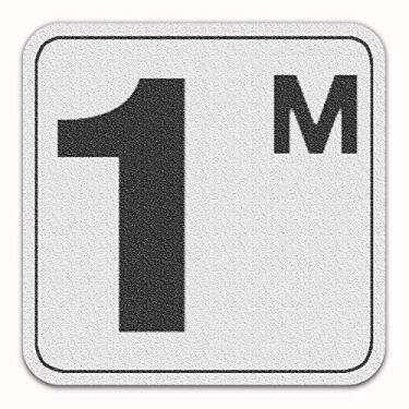 Imagem de Marcador de profundidade de deck de piscina adesivo 3M de vinil de azulejo personalizado aquático 1 M, fonte de 4 polegadas