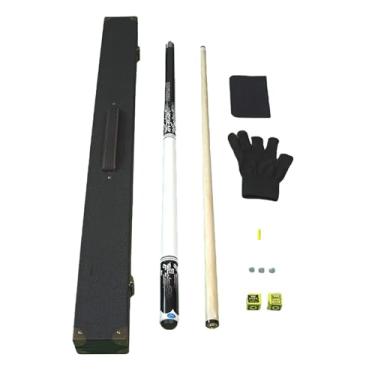 Imagem de CQBXRD Taco de Sinuca Profissional - Taco de Bilhar 1/2 Estrutura de Bordo Canadense 147cm (58in) com Cabeças Fixas 10mm/11.5mm/13mm (A Tacos de bilhar e acessórios+ barril box, 11.5mm)