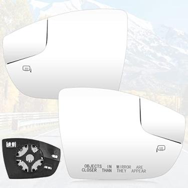 Imagem de Youxmoto Para Ford Focus 2012-2018 Motorista Esquerda e Passageiro Vidro Retrovisor Lateral Aquecido, com Suporte Traseiro, Substitua Cm5Z-17K707-H Cm5Z-17K707-G 1 Par (Esquerda + Direita)