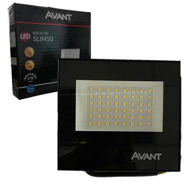 Imagem de Refletor Led Blindado 50w Bivolt Slim Avant Branco Frio 6500k