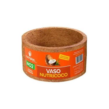 Imagem de Vaso Redondo Fibra de Coco Nutricoco N 2 (9,5x16cm) - Nutriplan