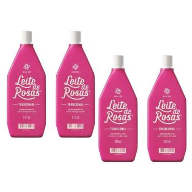 Imagem de Kit com 4 Desodorante Leite de Rosas Tradicional 310ml Cada Loção Corp
