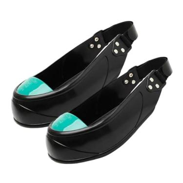 Imagem de MERIGLARE Protetores de sapato com biqueira de aço para adultos, sola de borracha antiderrapante, proteção anti-esmagamento para os dedos dos pés para, Verde