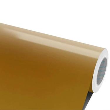 Imagem de Adesivo Geladeira Fogão Móveis Armário Box - Ouro 1m - Jhow Adesivos
