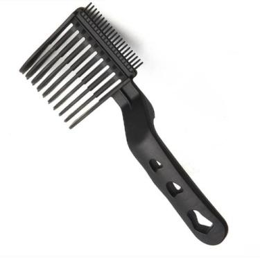 Imagem de Pente Curvo Profissional Para Corte Degradê Ergonômico Preto - Extrema