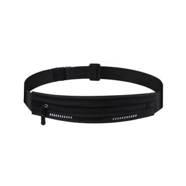 Imagem de Entchin Cinto de corrida fino, pochete de corrida para mulheres e homens, suportes elásticos para telefone, bolsa para cinto de dinheiro para ioga e academia, Preto, Bolsa de cintura, cinto de corrida