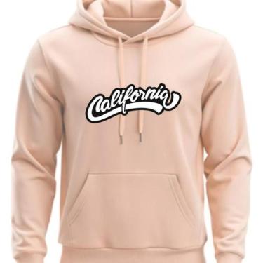 Imagem de Moletom Personalizado Com Capuz e Bolso California - Hs, Bege, G