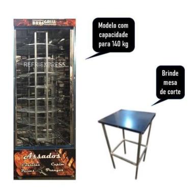 Imagem de Máquina de assar frangos 140kg com mesa - Brasgrill, BR64, 110V