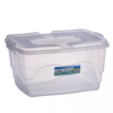 Imagem de Caixa Transparente Com Tampa E Travas De 20 Litros Container - Plasmon