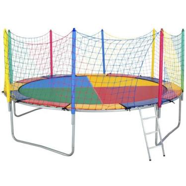 Imagem de Cama Elástica 3,70m Canguri Lona Colorida Nacional - ChicoPlay