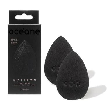 Imagem de Kit Esponja De Maquiagem Flat Drop Océane Edition Preta 2 Un