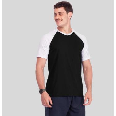 Imagem de Camisa Masculina Manga Curta Recorte Bicolor Tecido Uv+50 - ARUNA SUN,