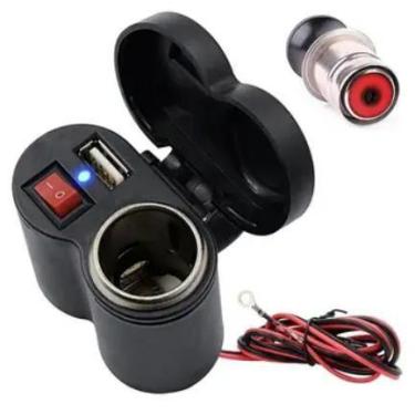 Imagem de Carregador USB para Moto com Encaixe no Guidão - SDV Smart