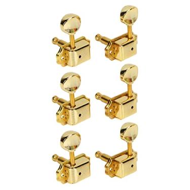 Imagem de Drfeify 6PCS Guitar Tuning Key Practical Metal Machine Head para o Acústico Electric, para Guitarristas (Ouro)
