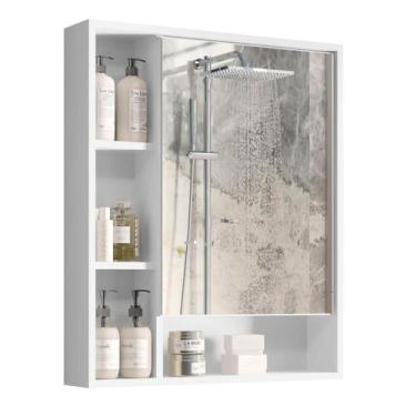 Imagem de Armário Espelheira Suspenso Aéreo Para Banheiro Nichos Olímpia - LOJAS