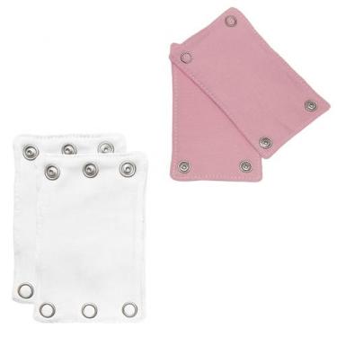 Imagem de Kit 4 Extensores para Body de Bebê  Unissex, Ajustável, Algodão Macio,