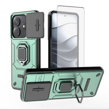 Imagem de Asuwish Capa de celular para Xiaomi Redmi Note 14 Pro 5G/Poco X7 com capa deslizante para câmera de vidro temperado, suporte de anel, resistente, fino, protetor híbrido, 14Pro X 7, feminino, masculino