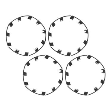 Imagem de Domary 21 Polegadas Roda Aro Protetor Guarda Resistente a Riscos Hubcap Aro Patch Substituição para Desempenho 2021 a 2023 (Padrão de carbono preto brilhante)