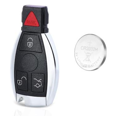 Imagem de Beefunny Chaveiro remoto de substituição inteligente 3 + 1 4 botões 315 MHz para Mercedes-Benz Support NEC e BGA 2000-2014 anos, 705 Moto