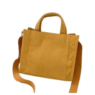 Imagem de bolsa feminina transversal veludo quadrada(Amarelo com ziper)