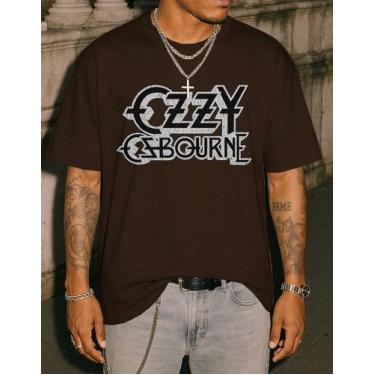 Imagem de Camiseta Oversized Vintage Y2k Ozzy Musica Cantor Academia - Crushed, 