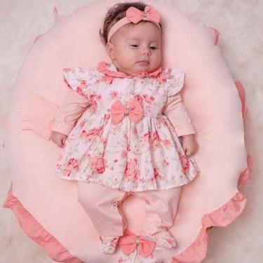 Imagem de Saída de Maternidade Menina Aconchego Belinha Floral 05 Peças - Amora 