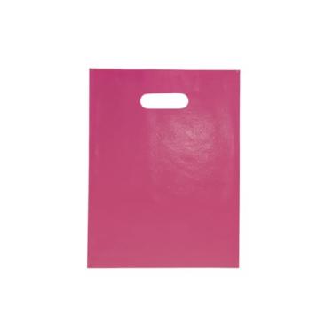 Imagem de Sacola Plástica Boca de Palhaço/Alça Vazada, 25x35, Diversas Cores (Pink)