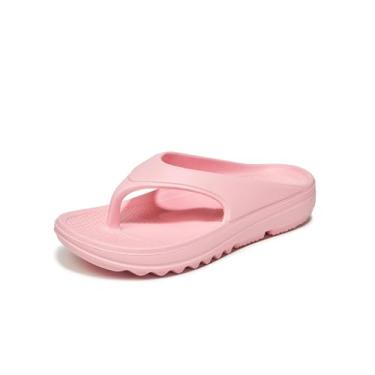 Imagem de CTAOVEOA Chinelo feminino ortopédico leve para praia antiderrapante com suporte de arco ultramacio antiderrapante, rosa, 38