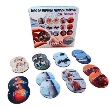 Imagem de Jogo Da Memória Educativo Em Braille 8 Pares Aprender - Coleção Tea & 