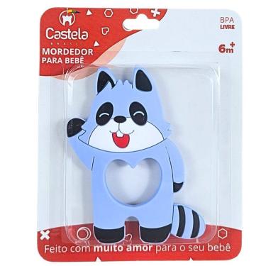 Imagem de Mordedor Massageador De Gengivas Macio Guaxinim Castela