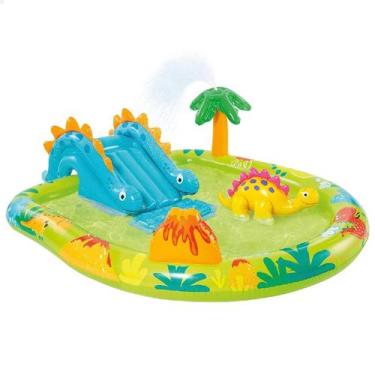 Imagem de Piscina playground inflavel intex pequeno dino 143 litros, Verde