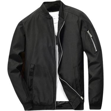 Imagem de Moda Masculina Casual Slim Mens Jacet Sportswear Bomber Jacet Mens Jacets E Casacos, Khaki, L