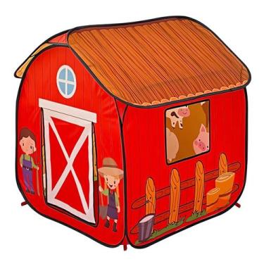 Imagem de Tenda de jogos TikonSyol Kids Pop Up Barn Playhouse interna/externa
