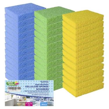 Imagem de Esponjas de celulose comprimida SHINEMOON Heavy Duty, pacote com 36