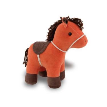 Imagem de Cavalinho de pelúcia Fazendinha  30cm Anti-alérgico - Toybrink, Laranj