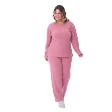 Imagem de Pijama Plus Size Frio Inverno Com Bordado Feminino Adulto - Victory, O