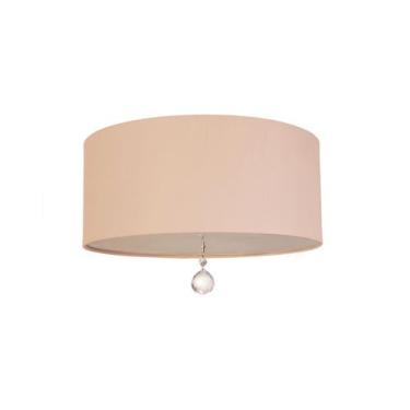 Imagem de Luminária Plafon Com Cristal Cúpula Rosa 30x15 2e27 Bivolts - Tom Luz