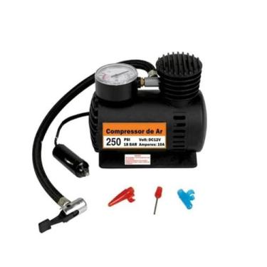 Imagem de Mini Compressor De Ar 12V 250Psi Carro Portátil Calibrador - S.G Style