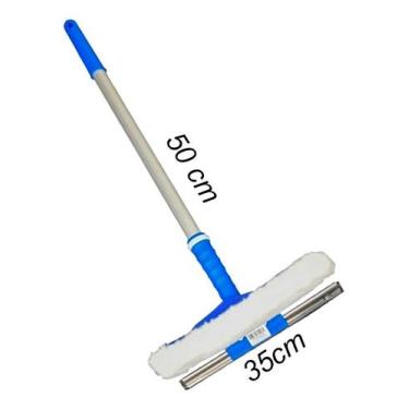 Imagem de Rodo Combinado 35cm Bralimpia Com Cabo De 50cm Limpa Vidros