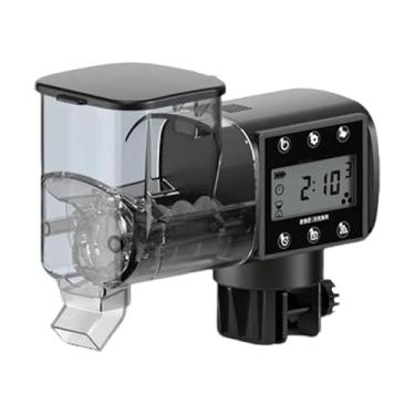 Imagem de Fenteer Alimentador automático para peixes, dispensador de alimentos, instalação simples e estável com LCD e temporizador para aquários de peixes pequenos, 250ml